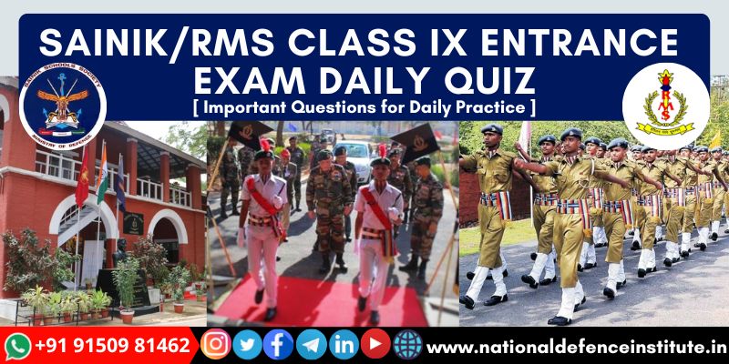 24 OCT 2023 | SAINIK & RMS Class 9 General Science MCQs | AISSEE 9 General Science Quiz